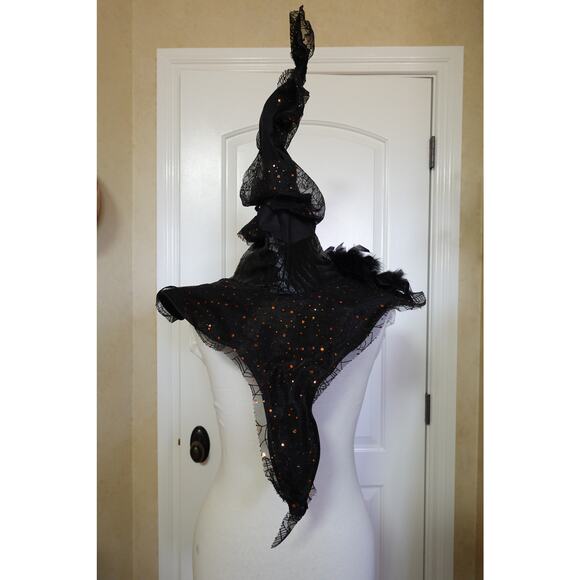 Halloween Witch Costume 10-Pc Set-Witch Hat, Peasant Top, Skirt, Cape, Socks etc - Picture 5 of 15